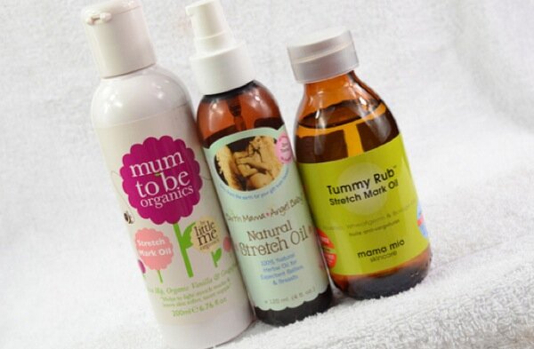 Stretch Mark OIls for Pregnancy Mama Mio Tummy Rub Mum to Be Organics and Earth Mama Angel Baby